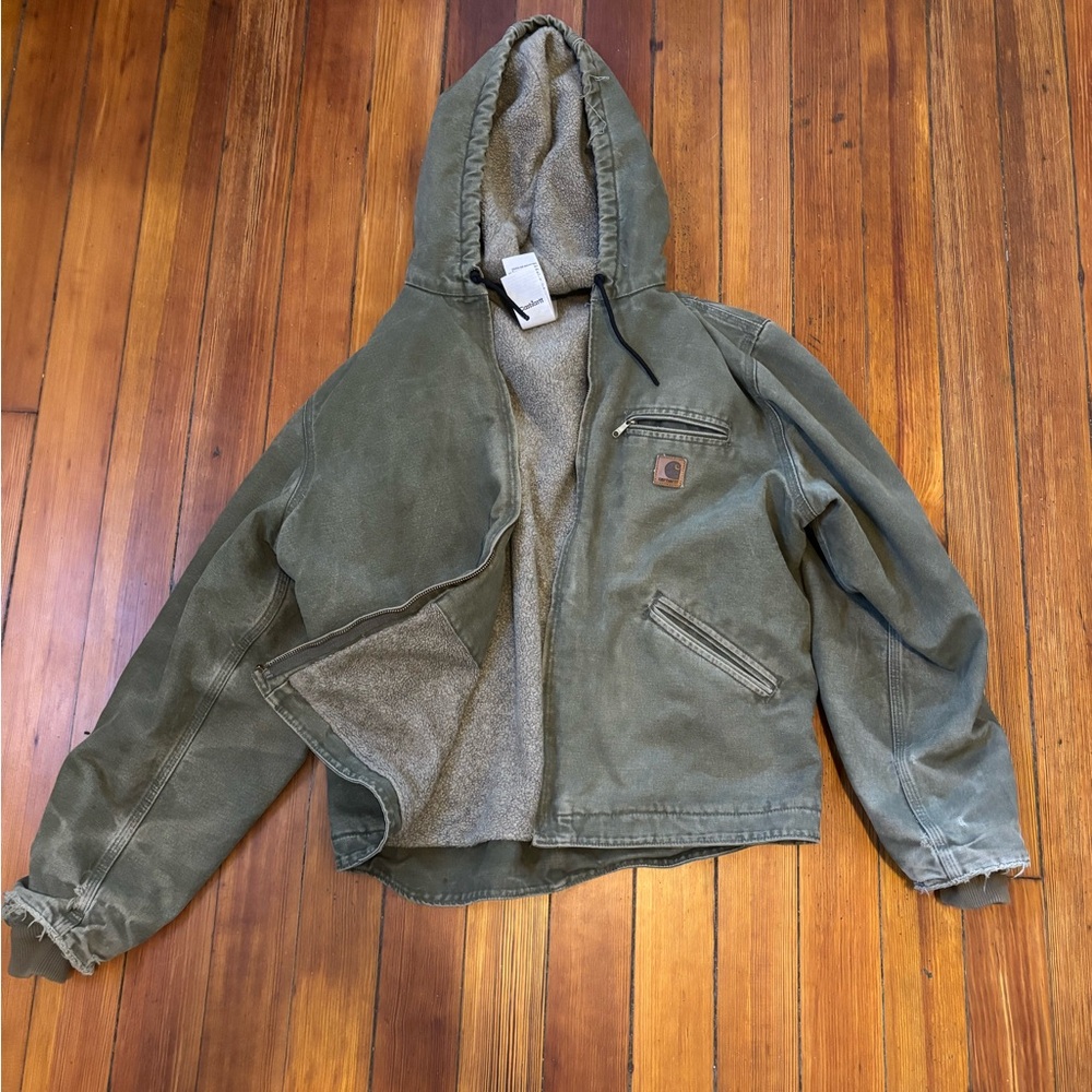 Carhartt Olive Green Hooded Jacket